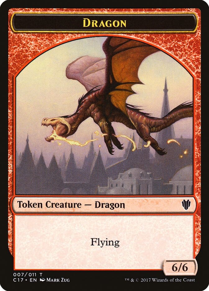 Cat Dragon // Dragon (007) Double-sided Token [Commander 2017 Tokens] MTG Single Magic: The Gathering  | Multizone: Comics And Games