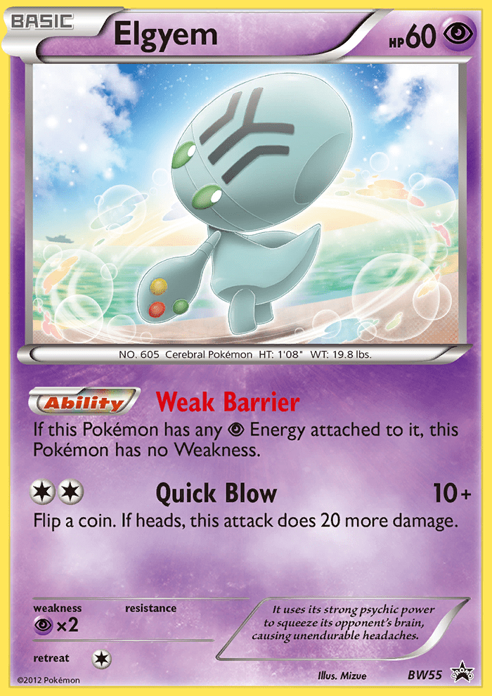 Elgyem (BW55) [Black & White: Black Star Promos] Pokemon Single Pokémon  | Multizone: Comics And Games