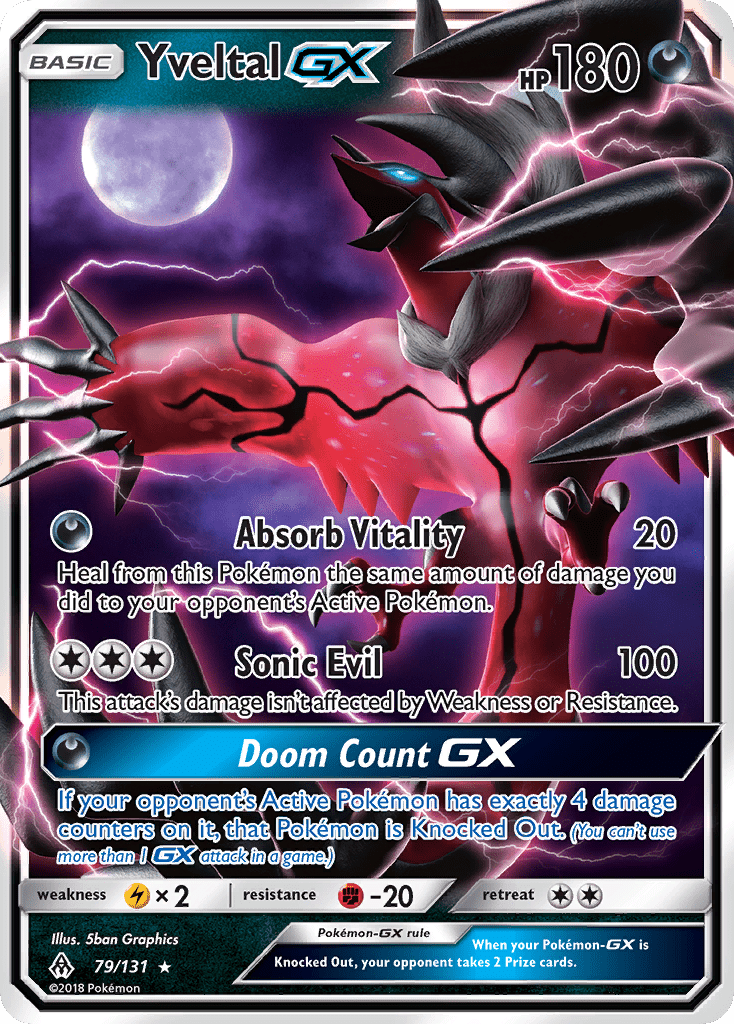 Yveltal GX (79/131) [Sun & Moon: Forbidden Light] Pokemon Single Pokémon  | Multizone: Comics And Games