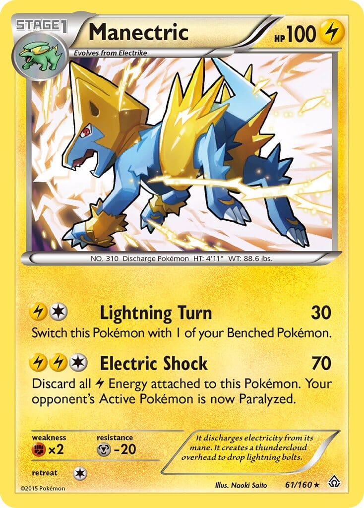 Manectric (61/160) (Theme Deck Exclusive) [XY: Primal Clash] Pokemon Single Pokémon  | Multizone: Comics And Games
