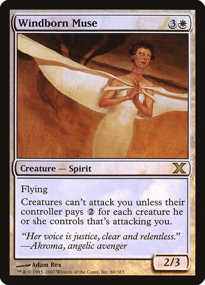 Windborn Muse (Premium Foil) [Tenth Edition] MTG Single Magic: The Gathering  | Multizone: Comics And Games