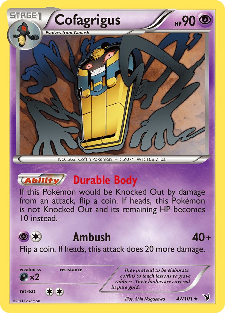 Cofagrigus (47/101) [Black & White: Noble Victories] Pokemon Single Pokémon  | Multizone: Comics And Games