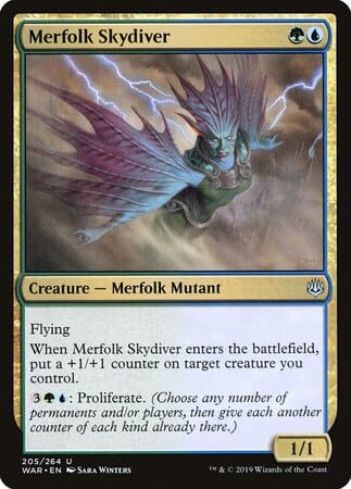 Merfolk Skydiver [War of the Spark] MTG Single Magic: The Gathering  | Multizone: Comics And Games