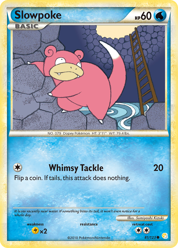 Slowpoke (81/123) [HeartGold & SoulSilver: Base Set] Pokemon Single Pokémon  | Multizone: Comics And Games