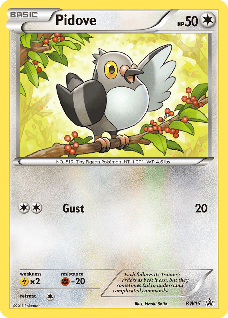 Pidove (BW15) [Black & White: Black Star Promos] Pokemon Single Pokémon  | Multizone: Comics And Games