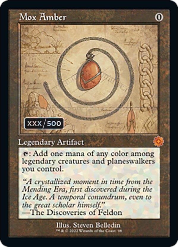 Mox Amber (Retro Schematic) (Serial Numbered) [The Brothers' War Retro Artifacts] MTG Single Magic: The Gathering  | Multizone: Comics And Games