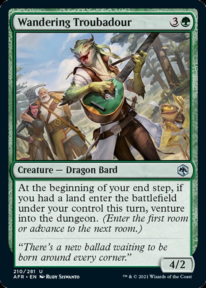 Wandering Troubadour [Dungeons & Dragons: Adventures in the Forgotten Realms] MTG Single Magic: The Gathering  | Multizone: Comics And Games