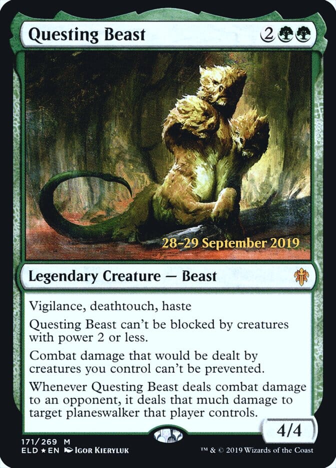 Questing Beast [Throne of Eldraine Prerelease Promos] MTG Single Magic: The Gathering  | Multizone: Comics And Games