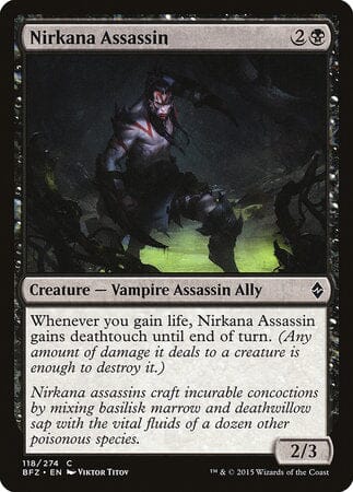 Nirkana Assassin [Battle for Zendikar] MTG Single Magic: The Gathering  | Multizone: Comics And Games