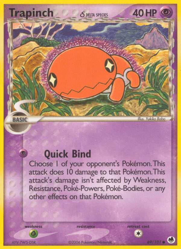 Trapinch (69/101) (Delta Species) [EX: Dragon Frontiers] Pokemon Single Pokémon  | Multizone: Comics And Games