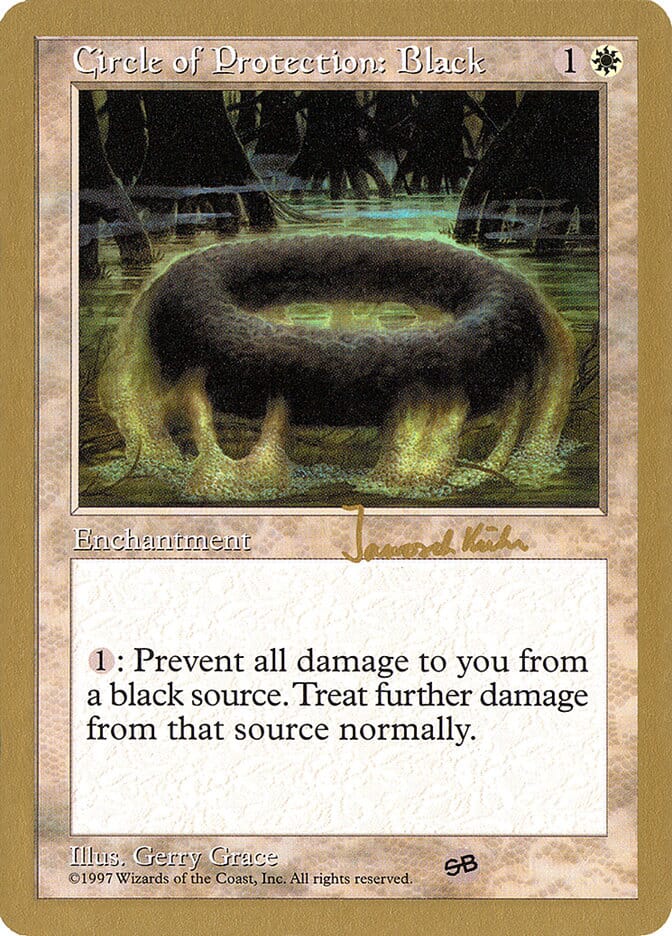 Circle of Protection: Black (Janosch Kuhn) (SB) [World Championship Decks 1997] MTG Single Magic: The Gathering  | Multizone: Comics And Games