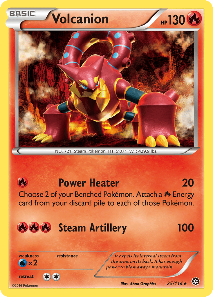 Volcanion (25/114) [XY: Steam Siege] Pokemon Single Pokémon  | Multizone: Comics And Games
