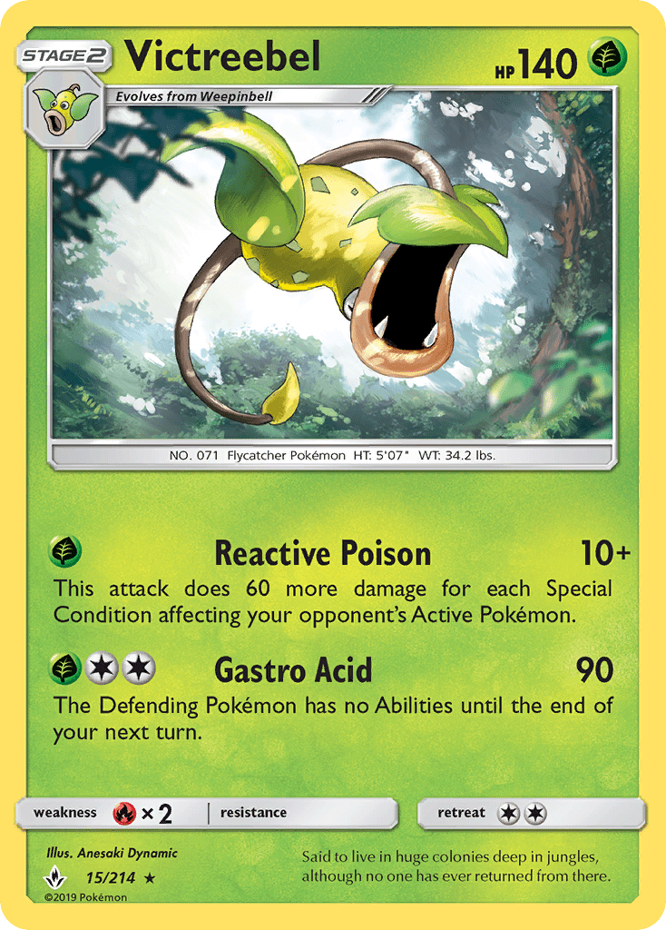 Victreebel (15/214) [Sun & Moon: Unbroken Bonds] Pokemon Single Pokémon  | Multizone: Comics And Games
