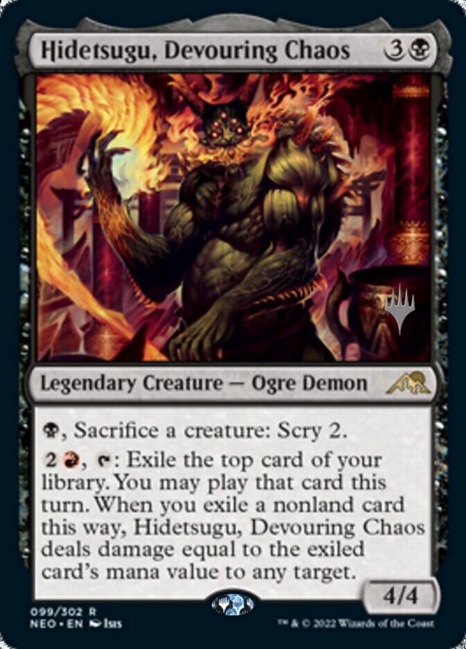 Hidetsugu, Devouring Chaos (Promo Pack) [Kamigawa: Neon Dynasty Promos] MTG Single Magic: The Gathering  | Multizone: Comics And Games