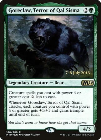 Goreclaw, Terror of Qal Sisma [Core Set 2019 Promos] MTG Single Magic: The Gathering  | Multizone: Comics And Games