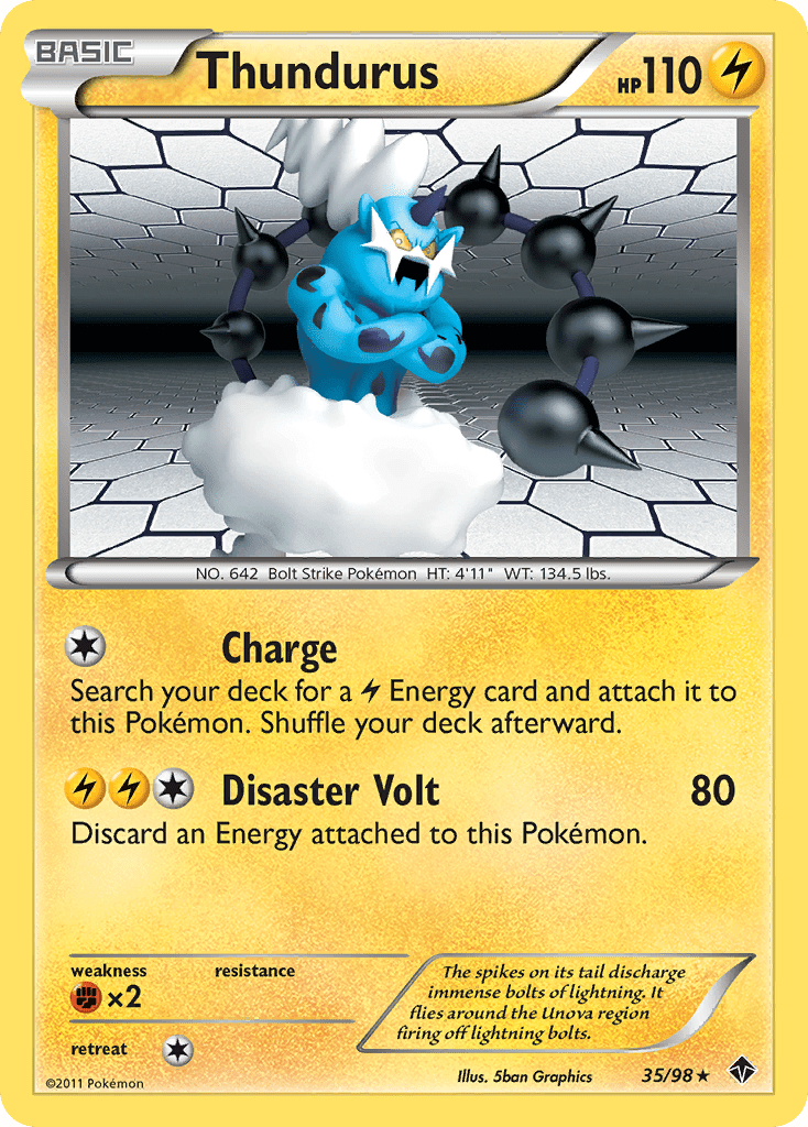 Thundurus (35/98) [Black & White: Emerging Powers] Pokemon Single Pokémon  | Multizone: Comics And Games