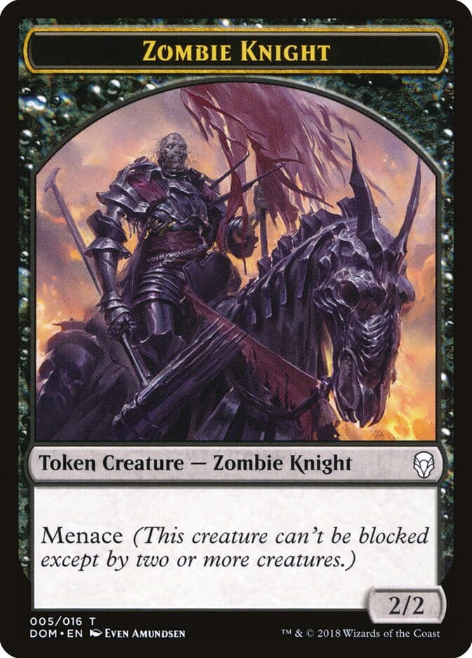 Zombie Knight [Dominaria Tokens] MTG Single Magic: The Gathering  | Multizone: Comics And Games