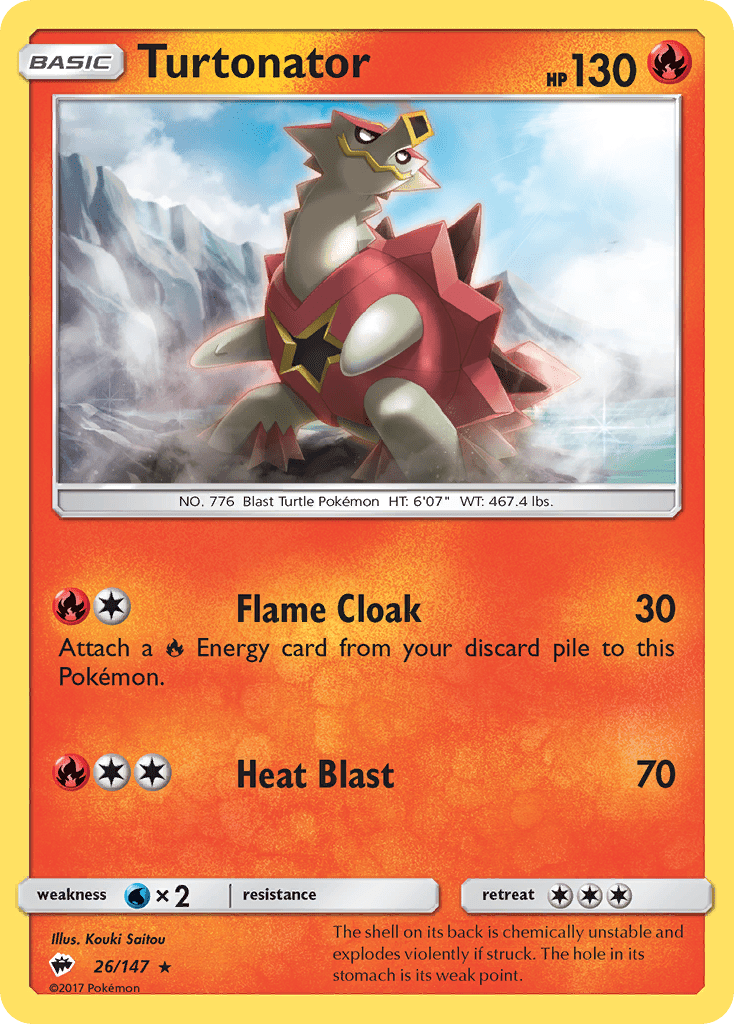 Turtonator (26/147) [Sun & Moon: Burning Shadows] Pokemon Single Pokémon  | Multizone: Comics And Games