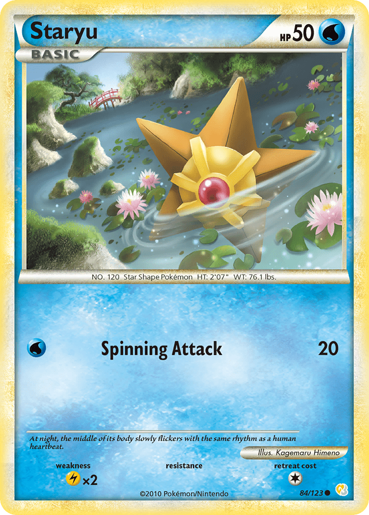 Staryu (84/123) [HeartGold & SoulSilver: Base Set] Pokemon Single Pokémon  | Multizone: Comics And Games