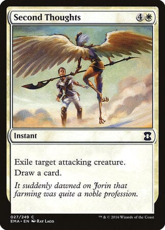 Second Thoughts [Eternal Masters] MTG Single Magic: The Gathering  | Multizone: Comics And Games