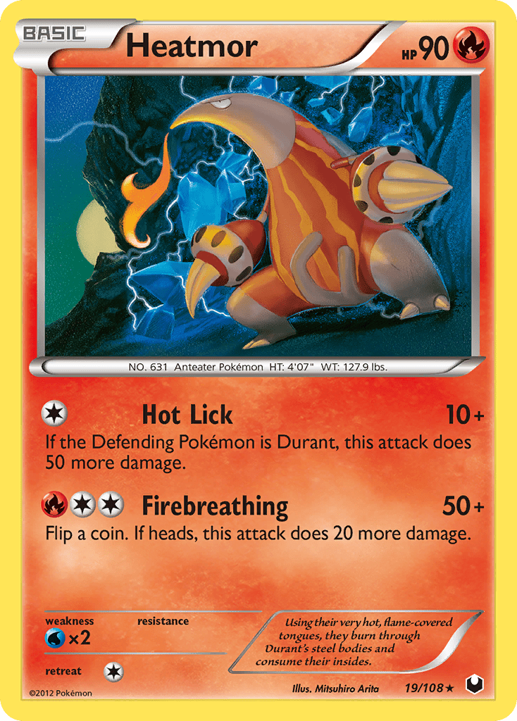 Heatmor (19/108) [Black & White: Dark Explorers] Pokemon Single Pokémon  | Multizone: Comics And Games