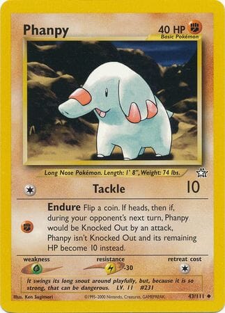 Phanpy (43/111) [Neo Genesis Unlimited] Pokemon Single Pokémon  | Multizone: Comics And Games