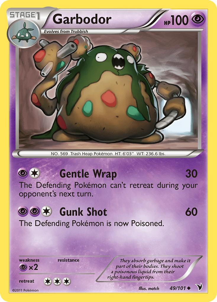 Garbodor (49/101) [Black & White: Noble Victories] Pokemon Single Pokémon  | Multizone: Comics And Games