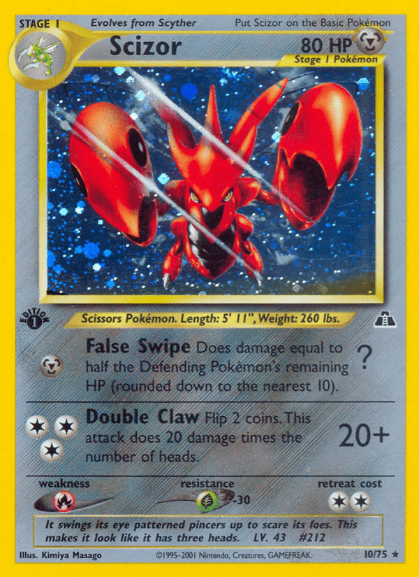 Scizor (10/75) [Neo Discovery 1st Edition] Pokemon Single Pokémon  | Multizone: Comics And Games