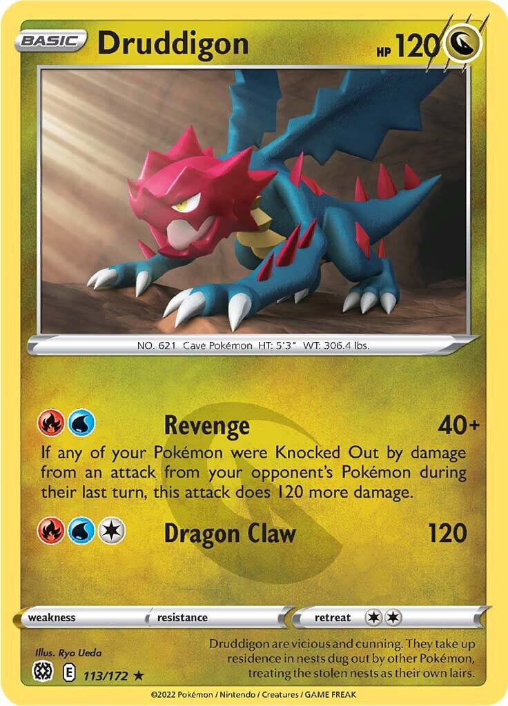 Druddigon (113/172) [Sword & Shield: Brilliant Stars] Pokemon Single Pokémon  | Multizone: Comics And Games