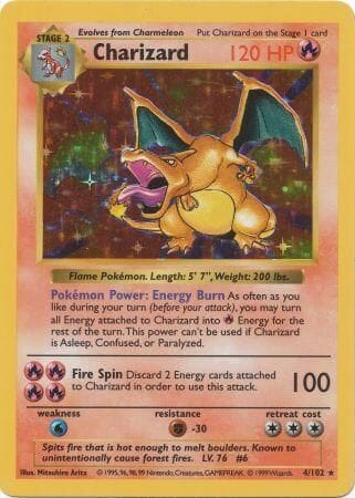 Charizard (4/102) [Base Set Shadowless Unlimited] Pokemon Single Pokémon  | Multizone: Comics And Games