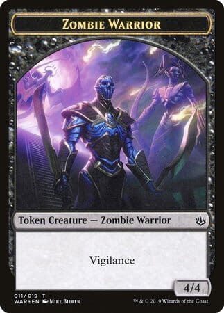 Zombie Warrior Token [War of the Spark Tokens] MTG Single Magic: The Gathering  | Multizone: Comics And Games