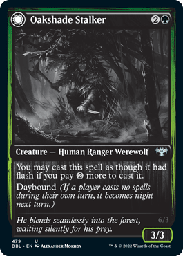 Oakshade Stalker // Moonlit Ambusher [Innistrad: Double Feature] MTG Single Magic: The Gathering  | Multizone: Comics And Games