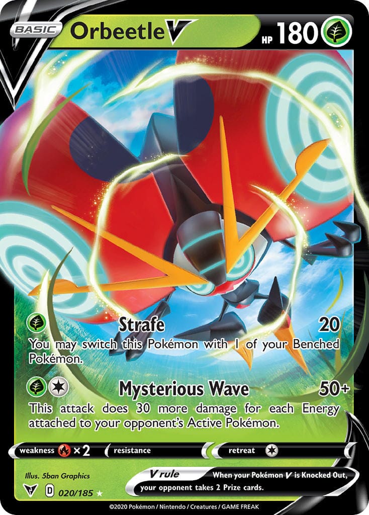 Orbeetle V (020/185) [Sword & Shield: Vivid Voltage] Pokemon Single Pokémon  | Multizone: Comics And Games