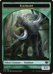 Elephant // Elf Warrior Double-sided Token [Commander 2014 Tokens] MTG Single Magic: The Gathering  | Multizone: Comics And Games