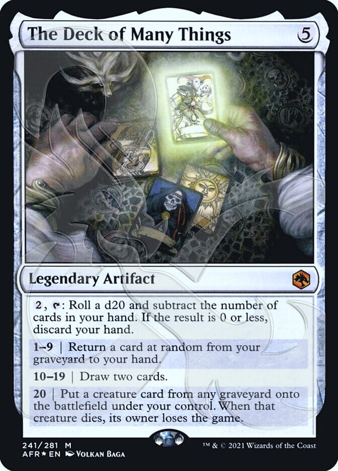 The Deck of Many Things (Ampersand Promo) [Dungeons & Dragons: Adventures in the Forgotten Realms Promos] MTG Single Magic: The Gathering  | Multizone: Comics And Games