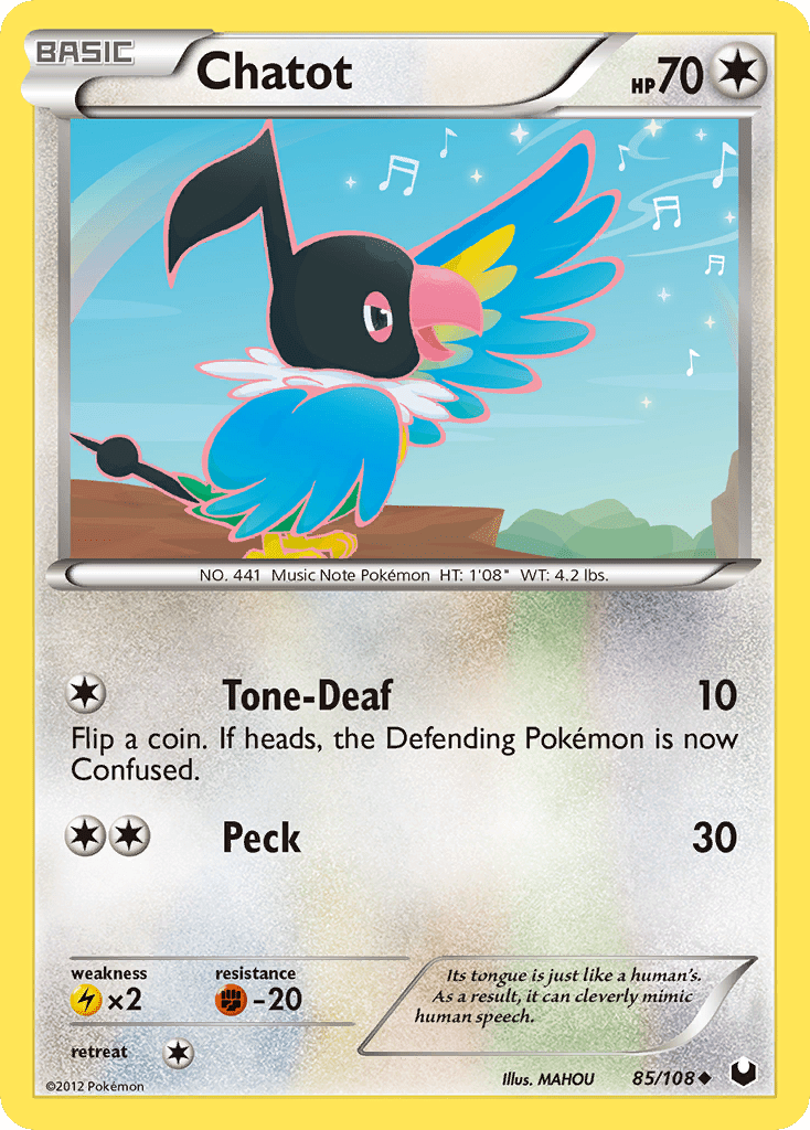 Chatot (85/108) [Black & White: Dark Explorers] Pokemon Single Pokémon  | Multizone: Comics And Games