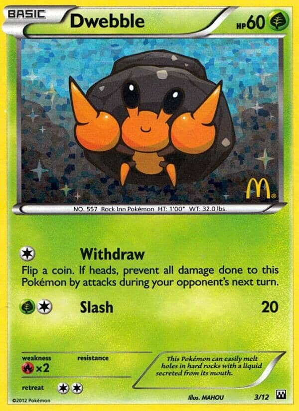 Dwebble (3/12) [McDonald's Promos: 2012 Collection] Pokemon Single Pokémon  | Multizone: Comics And Games