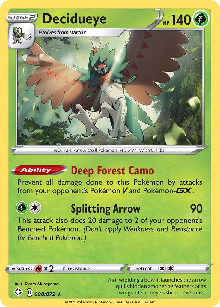 Decidueye (008/072) [Sword & Shield: Shining Fates] Pokemon Single Pokémon  | Multizone: Comics And Games