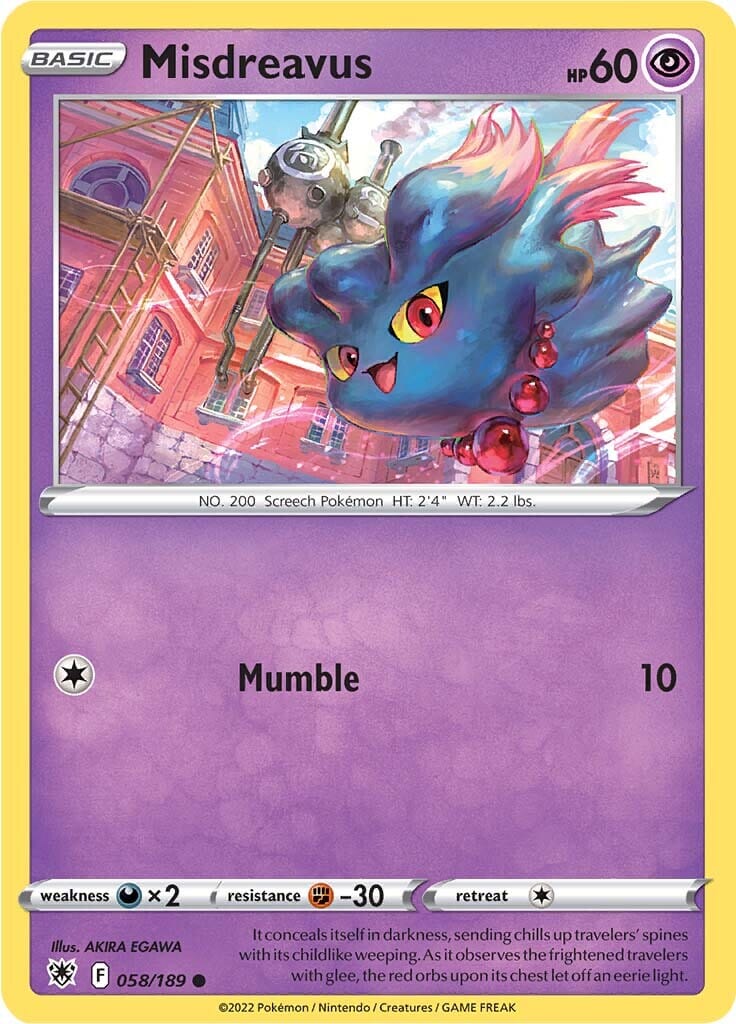 Misdreavus (058/189) [Sword & Shield: Astral Radiance] Pokemon Single Pokémon  | Multizone: Comics And Games