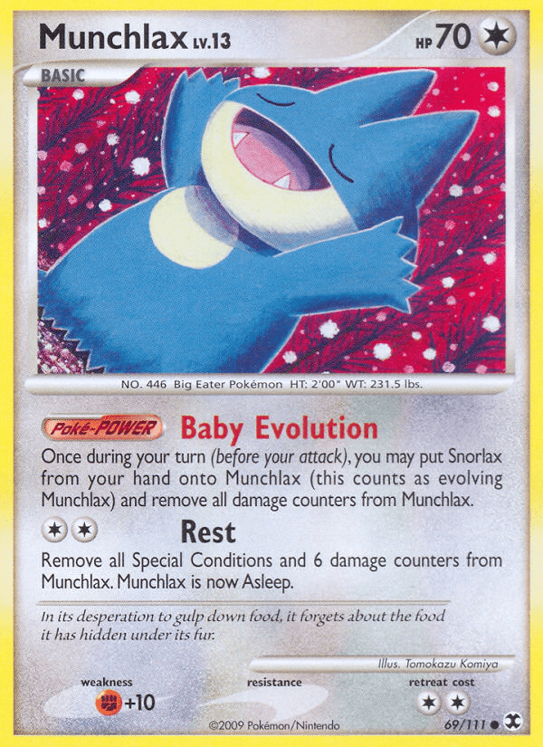 Munchlax (69/111) [Platinum: Rising Rivals] Pokemon Single Pokémon  | Multizone: Comics And Games