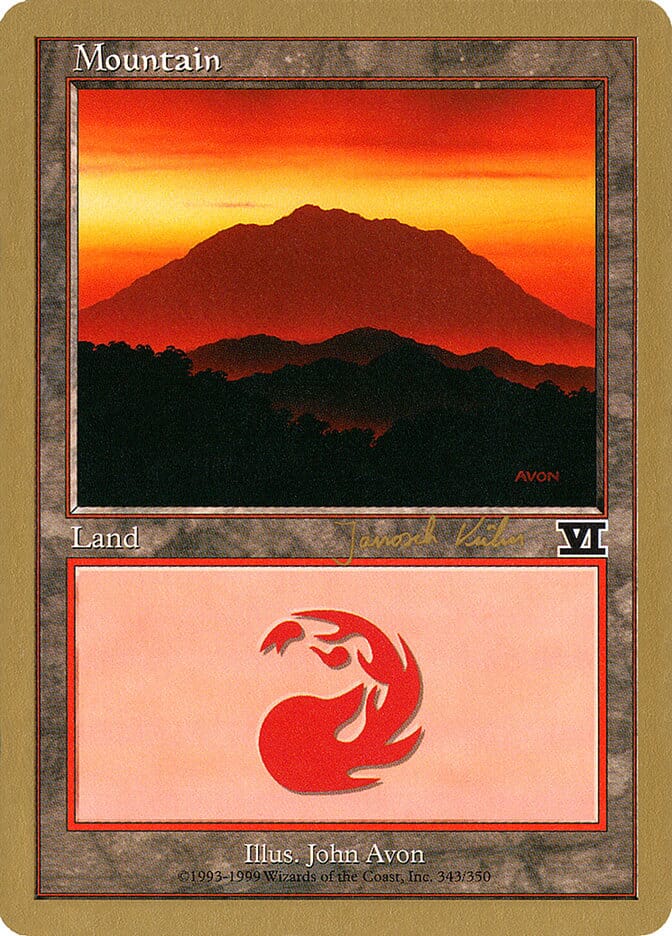 Mountain (jk343) (Janosch Kuhn) [World Championship Decks 2000] MTG Single Magic: The Gathering  | Multizone: Comics And Games