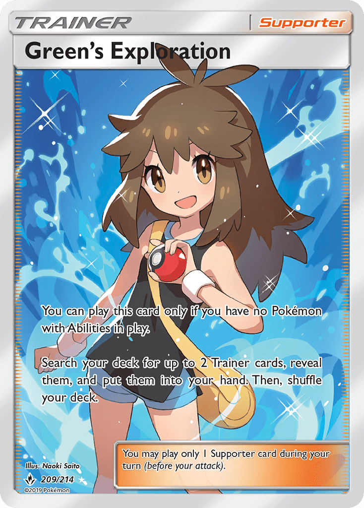 Green's Exploration (209/214) [Sun & Moon: Unbroken Bonds] Pokemon Single Pokémon  | Multizone: Comics And Games