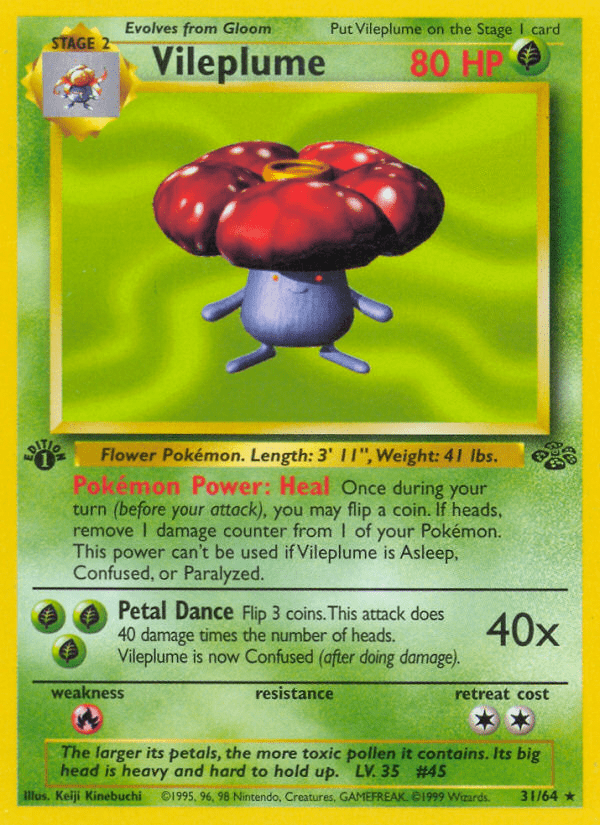 Vileplume (31/64) [Jungle 1st Edition] Pokemon Single Pokémon  | Multizone: Comics And Games