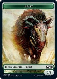 Beast // Knight Double-sided Token [Core Set 2021 Tokens] MTG Single Magic: The Gathering  | Multizone: Comics And Games