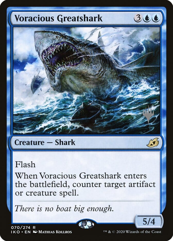 Voracious Greatshark (Promo Pack) [Ikoria: Lair of Behemoths Promos] MTG Single Magic: The Gathering  | Multizone: Comics And Games