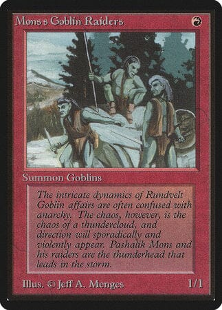 Mons's Goblin Raiders [Limited Edition Beta] MTG Single Magic: The Gathering  | Multizone: Comics And Games
