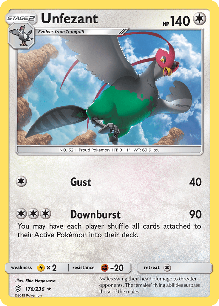 Unfezant (176/236) [Sun & Moon: Unified Minds] Pokemon Single Pokémon  | Multizone: Comics And Games