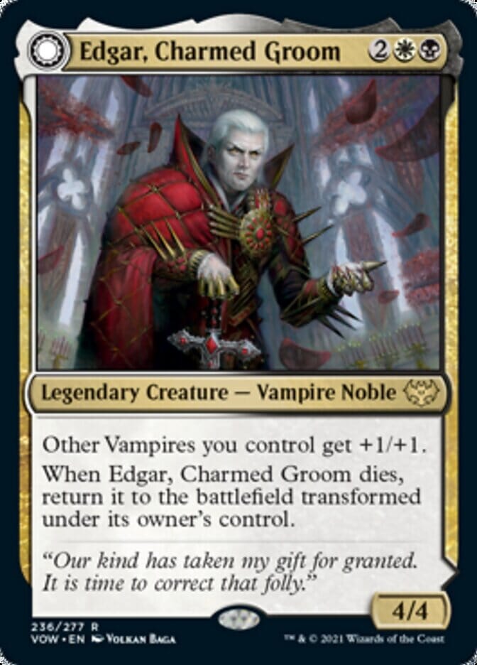 Edgar, Charmed Groom // Edgar Markov's Coffin [Innistrad: Crimson Vow] MTG Single Magic: The Gathering  | Multizone: Comics And Games