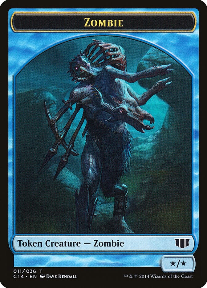 Teferi, Temporal Archmage Emblem // Zombie (011/036) Double-sided Token [Commander 2014 Tokens] MTG Single Magic: The Gathering  | Multizone: Comics And Games
