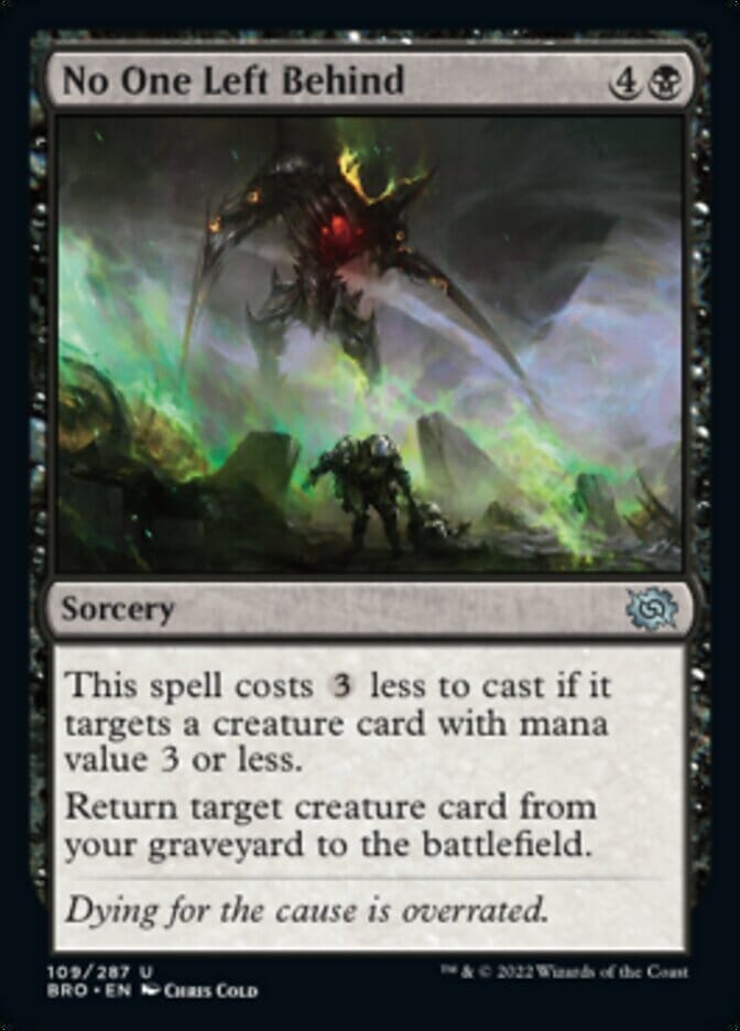 No One Left Behind [The Brothers' War] MTG Single Magic: The Gathering  | Multizone: Comics And Games